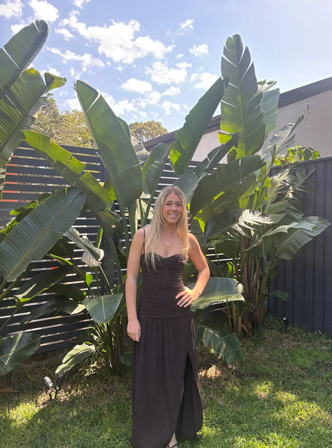 DOUBLE TIME PLEAT DRESS by Manning Cartell