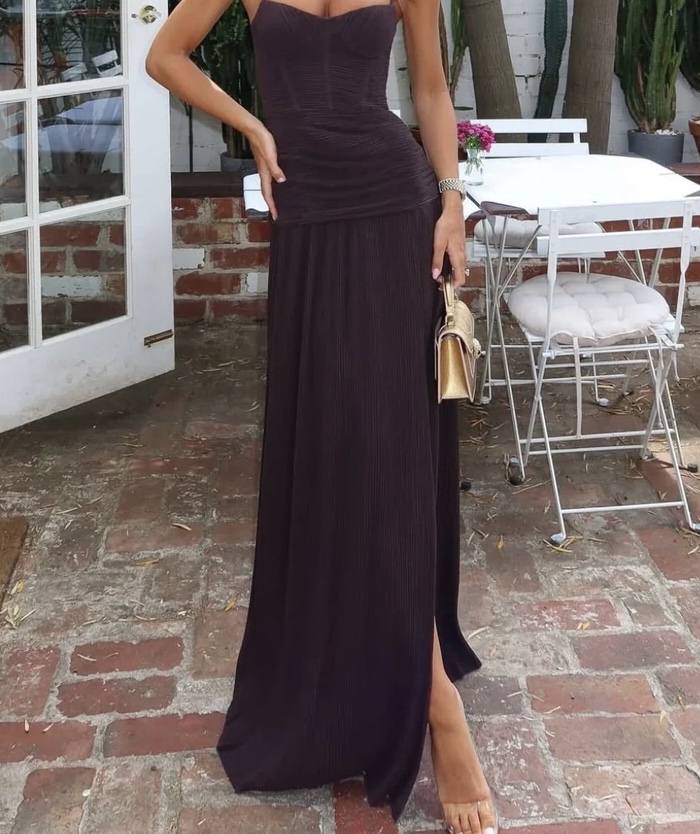 DOUBLE TIME PLEAT DRESS by Manning Cartell